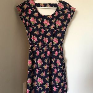 Blue and Pink floral dress
